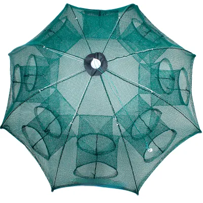 4/8Holes Folded Portable Hexagon Fishing Net Crayfish Fish Automatic Trap Shrimp Carp Catcher Cages