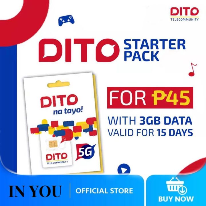 DITO Sim WITH 3GB FREE+ UNLI CALL&TEXT+100 MINS CALL TO OTHER NET ...