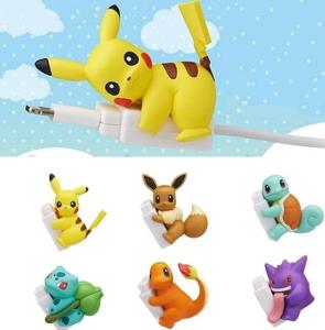 Pok mon Cable Bites Animal Cable Protector for iPhone USB Data Wire Winder Organizer Chompers Cartoon Bite Decor Wire