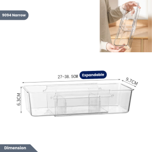 Easyhome.sg Expandable Storage Box Adjustable Kitchen Drawer Organiser Tray