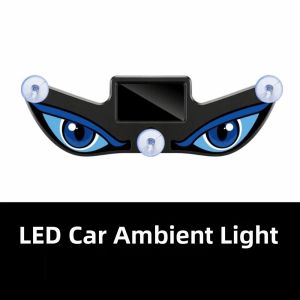 SEMATTI Wireless Solar LED Car Light Dynamic Display Vibration Lights on Car Warning Light Gifts Suction Cup Car Atmosphere Light