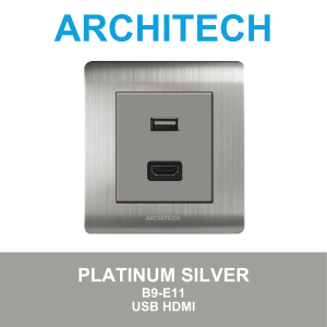 Architech PLATINUM SILVER B9-E11 HDMI+USB TYPE A