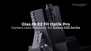 Spigen Camera Protector for Galaxy S26 Ultra - Black [2 Pack]    GlasTR EZ Fit Optik Pro 9H+ Tempered glass Scratch resistant Original photo quality Auto-align tray Case-friendly