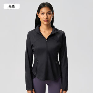 alo yoga แจ็คเก็ตกันแดดสำหรับกีฬากลางแจ้ง ป้องกันรังสี UV ระบายอากาศได้ดี มีฮู้ด แจ็คเก็ตกันแดดสำหรับผู้หญิง