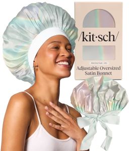 Mũ ngủ lụa satin Kitsch XL - Aura Mũ ngủ mềm mại hơn lụa dành cho phụ nữ - vừa vặn có thể điều chỉnh và giúp tóc không bị gãy.