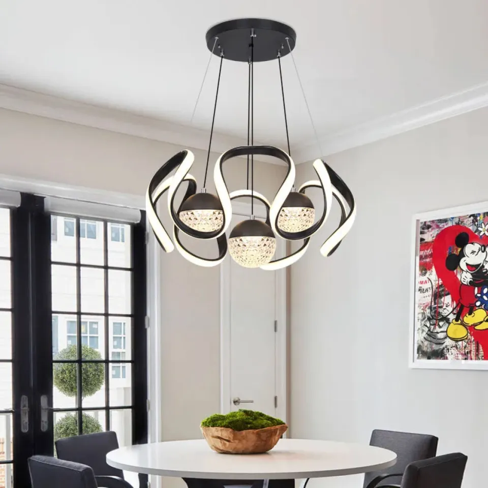 Modern Led Chandeliers Dining Room Kitchen Lamp Nordic Ceiling