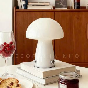 D228 Đèn bàn nấm cam retro phong cách cổ điển –Thiết kế ánh sáng 3 màu/16 màu dịu nhẹ bảo vệ mắt.Decor phòng ngủ/phòng khách/nhà hàng/khách sạn