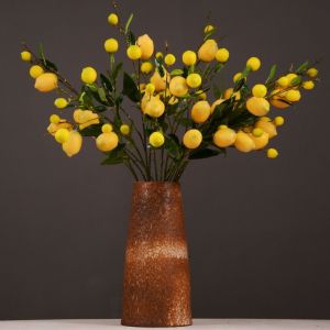 FDGED หรูหราสุดหรู สาขามะนาวเทียม งานทำมือ สง่างามเรียบหรู ต้นไม้ผลไม้จำลอง อุปกรณ์ประกอบฉากการถ่ายภาพ พลาสติกทำจากพลาสติก ต้นไม้ปลอมปลอม ร้านอาหารโรงแรมโรงแรม