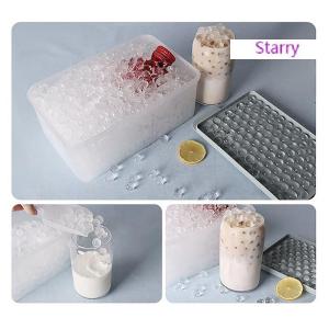 Starry 1Pc 104 Grid Mini Ice Cube Tray Mold Food Grade Small Ice Cube Maker Mould Easy Release Round Ice Molds For Whiskey Cold Drink