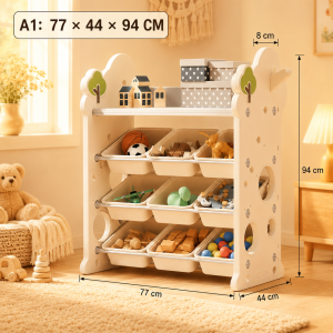 Multi-layer kids toy storage rack for homebaby storage storage cabinet toddler storage box floor-standing design