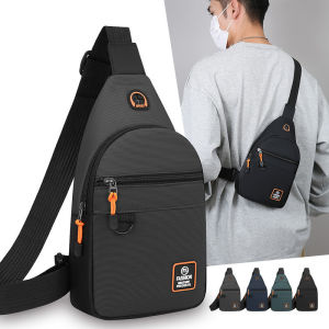 Large Capacity Chest Bag Crossbody Bag Single-shoulder Bag for Men Waterproof Adjustable Shoulder Strap Fashion