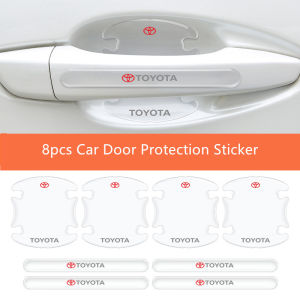 8pcs Car Sticker Invisible Transparent Car Door Handle Bowl Scratches Protector for  Toyota Prado Highlander Rav4 Car Exterior Accessories