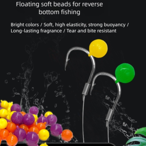SJJL 200/100/80/60 Grains Tay không dính Mồi câu cá có mùi mạnh độ nổi Chống câu cá đáy Mồi câu cá TPR Mồi mềm Hương thơm mạnh mẽ Bóng nổi bền bỉ Câu cá nước ngọt