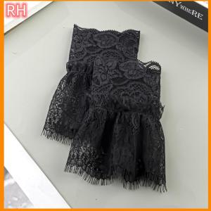 🔥🔥🔥ranghe Women Arm Sleeves With Short Tassels White And Black Pleated Cuff Beautiful Lace Accessories Outdoor Embellishments