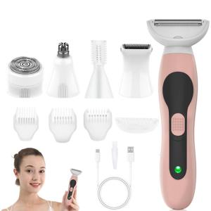 Women Hair Trimming Set Multipurpose USB Rechargeable Quick Hair Removal Solution for Shaving Eyebrows and Nose Hair