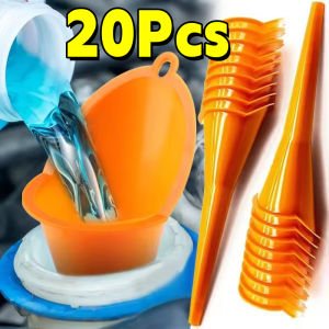 20Pcs Motorcycle Oiler Filter Funnel Car Repair Tool Oil filling Equipment With filter flexible tube Stem