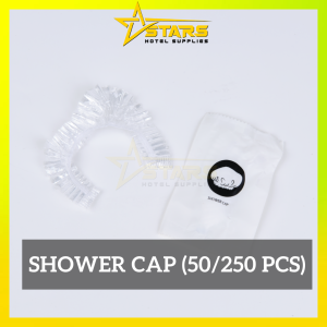 STARS 50/250pcs Disposable Shower Cap Hotel / Plastic Shower Cap Disposable / 酒店浴帽一次性 Hotel & Airbnb