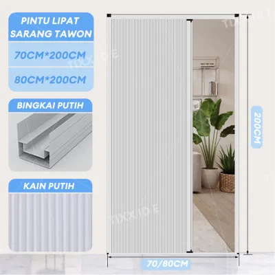 MH Pintu Lipat Sarang Lebah - Privacy Room Divider - Untuk Kamar Mandi Dapur Ruangan - Anti Bocor Suara & Panas