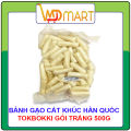 Bánh gạo tokbokki Hàn quốc gói trắng. 