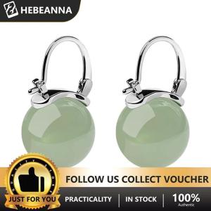 hebeanna ต่างหูลูกปัดหยกสไตล์โบราณต่างหูแฟชั่นอ่อนโยนที่เกี่ยวหูสำหรับผู้หญิงต่างหูย้อนยุคเครื่องประดับของขวัญเครื่องประดับ