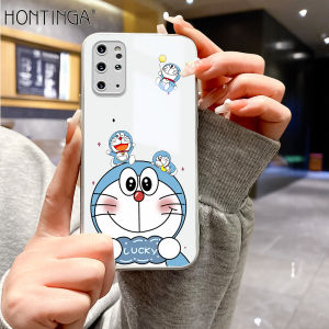 Hontinga เคสกระจกเทมเปอร์เคสสำหรับ Samsung Galaxy S10 S20บวก S20อัลตร้า FE 5G Note 10 Plus Note 20 Ultra Note 8 9เคสการ์ตูนโดราเอมอนน่ารักเคสโทรศัพท์ด้านหลังเคสแข็งเคสโทรศัพท์