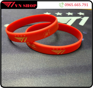 Vòng tay T1 chữ kí tuyển thủ vòng tay sao su T1