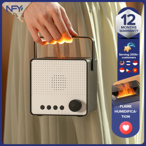 Flame Aromatherapy Machine with White Noise/Bluetooth Speaker for Essential Oil Aromatherapy