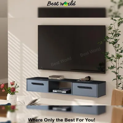 EBONY 120CM / 150CM / 180CM TV Cabinet (Wall Mounted) - TV 8037 / TV 8038 / TV 1028E / DWP 8000 (White + Sonoma Oak / Columbia Walnut/Grey + Black)