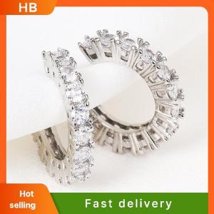 HB 2Pcs Full Rhinestone Zircon Ear Cuff Ear Clip For Women No Pierced C Shape Earcuff Ear Wrap Earcuff Clips Jewelry Gifts