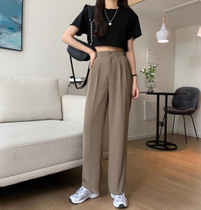 Loose Slim Wide-Leg Pants Commuting Droop Suit Pants  Women