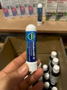 @HalloShopHàngxáchtayĐức - Tinh dầu bạc hà thông mũi giảm hắt hơi - Ống hít Wick Inhaliersrift N 10ml