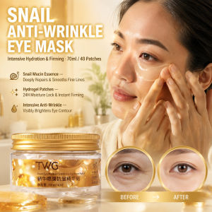 [Anti-wrinkle And Lighten Lines] Snail Anti-wrinkle Essence Moisturizing Eye Mask Anti-aging Dark Circle-lightening Eye Mask Improves Dark Circles Around The Eyes Tightens The Skin Around The Eyes