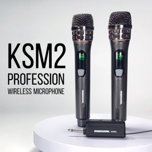 Wireless Microphone UHF Handheld 2 Rechargeable Mike Dynamic Mic Karaoke Microphone Mikecropone Wireless Work Range 50M / 164ft Recharge Battery Used for 5-6 Hours for Audio Mixer Speaker