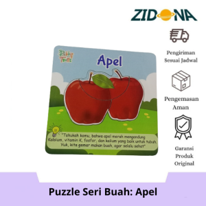 Puzzle Seri Buah Apel: Rabbit & Turtle - Bahan MDF