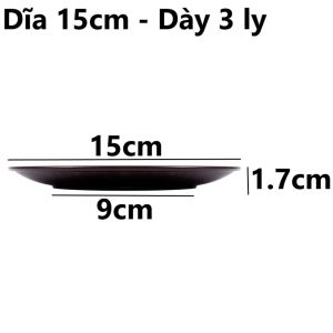 Túi 5 dĩa tròn nhám Thái 2 màu nhựa VIỆT NHẬT - Đựng cơm tấm trái cây quán ăn buffet - 1300/04