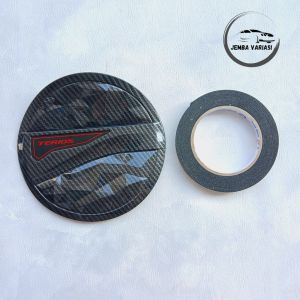 Tank Cover Terios Cover Tutup Tangki Bensin Mobil All New Terios 2018 - 2024 Glossy Carbon