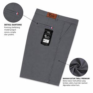 1 Paket Isi 3 Celana Pendek Chino Pria Bahan Katun Stretch Lembut Nyaman Dipakai