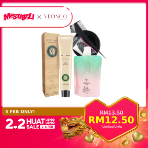 Set pewarna rambut💇♀️💈Whole Set Saloon Type Natural Hair Dye Hair Colour Set 少女色系染发套装 200ml