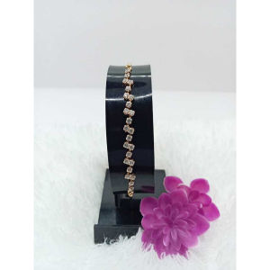 Gelang Wanita Gelang Tangan Fiona Serut 01 Alloy Lapis Mas 18K Permata  Zirconia Premium Quality & Tahan Lama BP005G