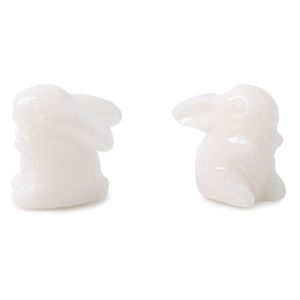2pcs Rabbit Shape Synthetic Coral Beads Loose Spacer Cute Animal Resin Beads For Jewelry Making DIY Bracelet Necklace Charms Accessories