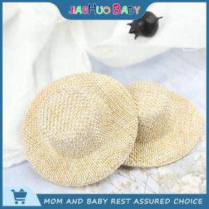 JiaShuo Baby Toy 2 chiếc mũ rơm thu nhỏ cho Nhà búp bê Mũ búp bê mini đồ trang trí nhà búp bê dệt tay