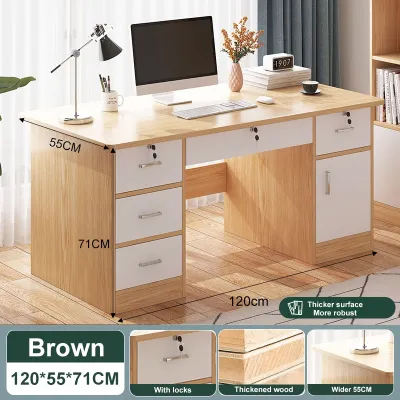 Office Table With Drawer Home Modern Computer Table With Lock DrawerCabinet Study Table Minimalist Space Saving