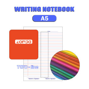 ZOFDA A5 80 Sheets Writing Notebook for Grade 1-5 10Colors Composition Notebook Waterproof School Supplies Set for Elementary