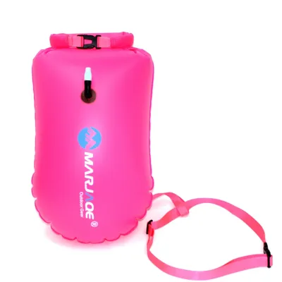 Double storage type can hold swimming Inflatable Open Waterproof Air Dry Device Buoy Tow Diving 2J39