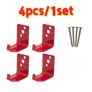 4Pcs Holder Fire Extinguisher Wall Bracket Steel Hanger Hook L Shape Rack 20lbs