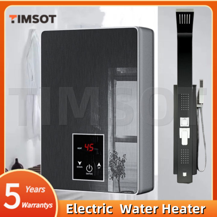 (Warranty)TIMSOT Water Heater Electric LCD Touchscreen Selfmodulating