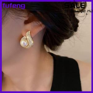 fufeng 1Pair New Earrings Trendy Earrings Water Drop Earrings Fashionable Temperament Female Korean Earring