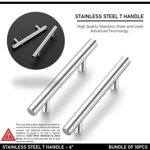 Solid cabinet Stainless Steel 304 T Bar Cabinet Handle - 6 inches