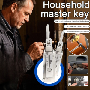 Home Anti-Theft Artifact 2 In 1 Stainless Steel Key Decoder Universal Lockpicking Tools Practical Anti-Theft Artifact 家用防盗神器