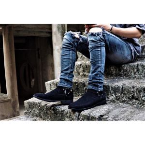 [ Tặng tất ] Giày da nam Harness Boots Da Bò Lộn Cao Cấp Đế Cao Su Êm Cực Bền Made in VIETNAM - BẢO HÀNH 12 THÁNG